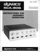 Dynaco SCA-80-Q - Owners Manual